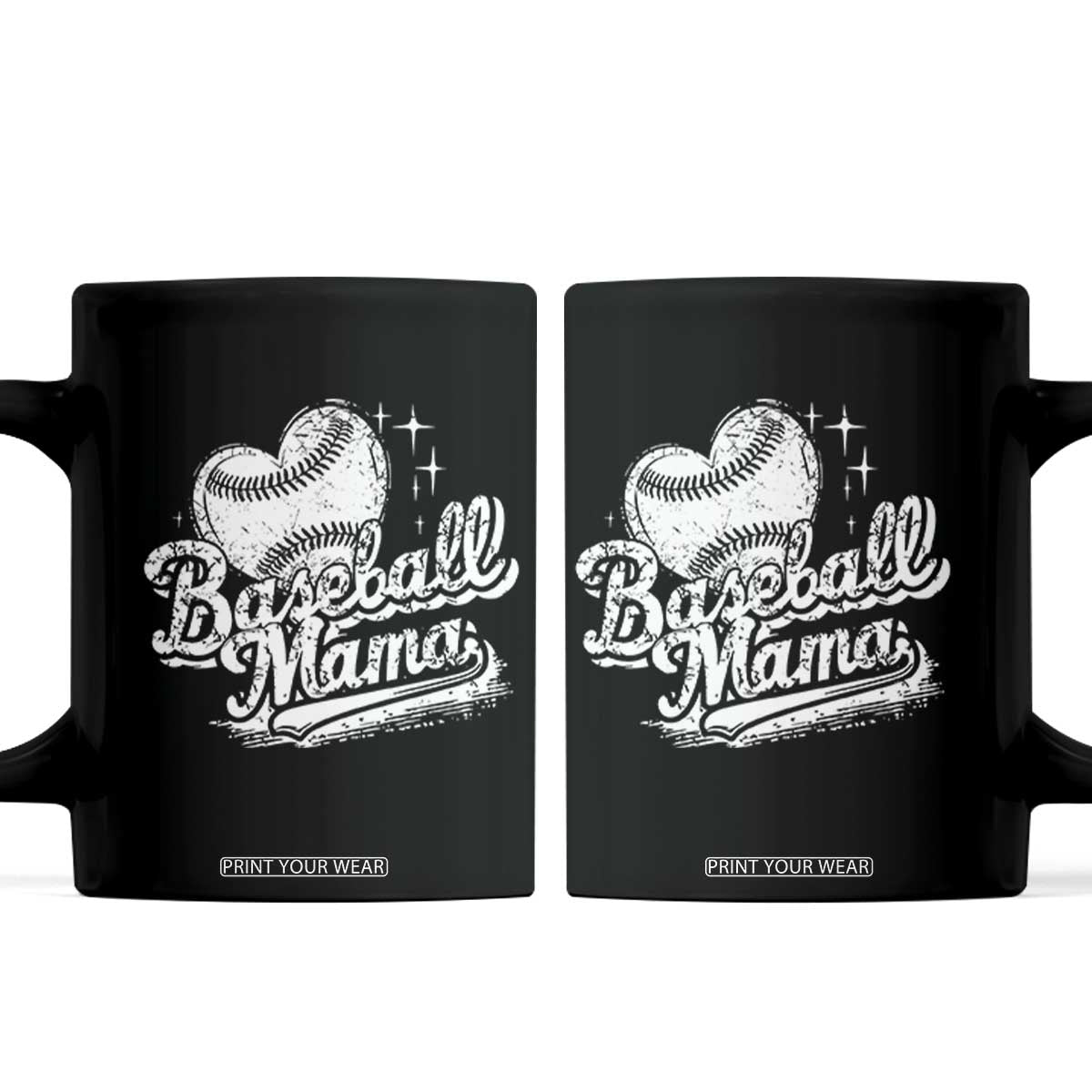 Baseball Mama Coffee Mug Baseball Season Mom Raising Ballers TS10 Black Print Your Wear