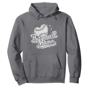 Baseball Mama Hoodie Baseball Season Mom Raising Ballers TS10 Charcoal Print Your Wear