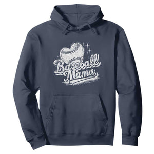 Baseball Mama Hoodie Baseball Season Mom Raising Ballers TS10 Navy Print Your Wear