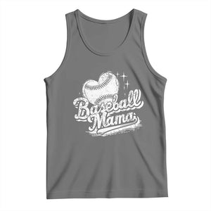 Baseball Mama Tank Top Baseball Season Mom Raising Ballers TS10 Black Heather Print Your Wear