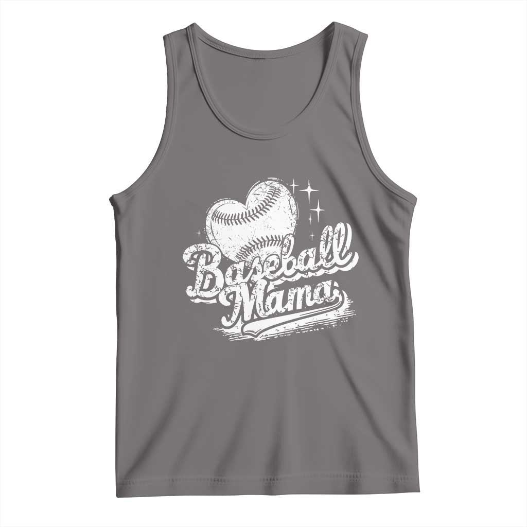 Baseball Mama Tank Top Baseball Season Mom Raising Ballers TS10 Deep Heather Print Your Wear