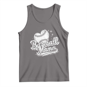 Baseball Mama Tank Top Baseball Season Mom Raising Ballers TS10 Deep Heather Print Your Wear