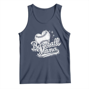 Baseball Mama Tank Top Baseball Season Mom Raising Ballers TS10 Navy Print Your Wear