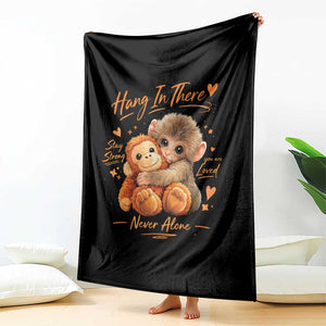 Cute Baby Monkey Punch Throw Blanket Adorable Emotional Graphic Little Punch TS10 Print Your Wear