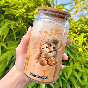 Cute Baby Monkey Punch Glass Can Adorable Emotional Graphic Little Punch TS10 Black Print Your Wear