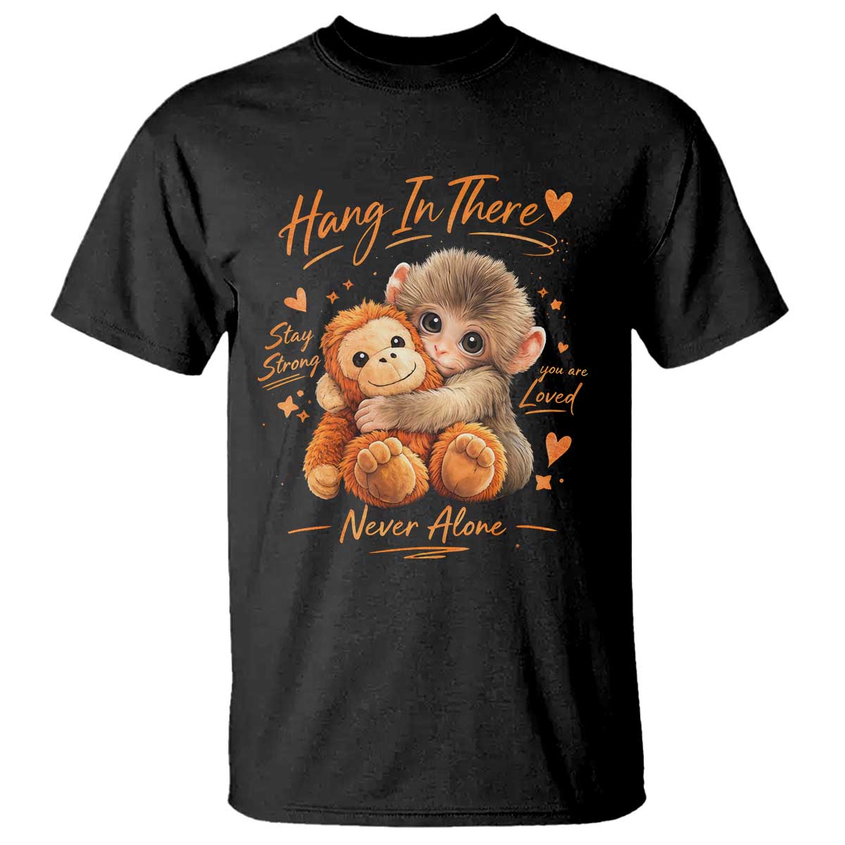 Cute Baby Monkey Punch T Shirt Adorable Emotional Graphic Little Punch TS10 Black Print Your Wear