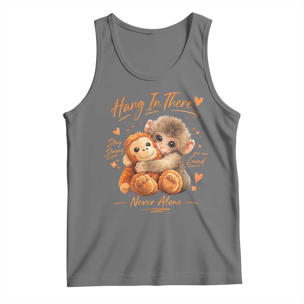 Cute Baby Monkey Punch Tank Top Adorable Emotional Graphic Little Punch TS10 Black Heather Print Your Wear