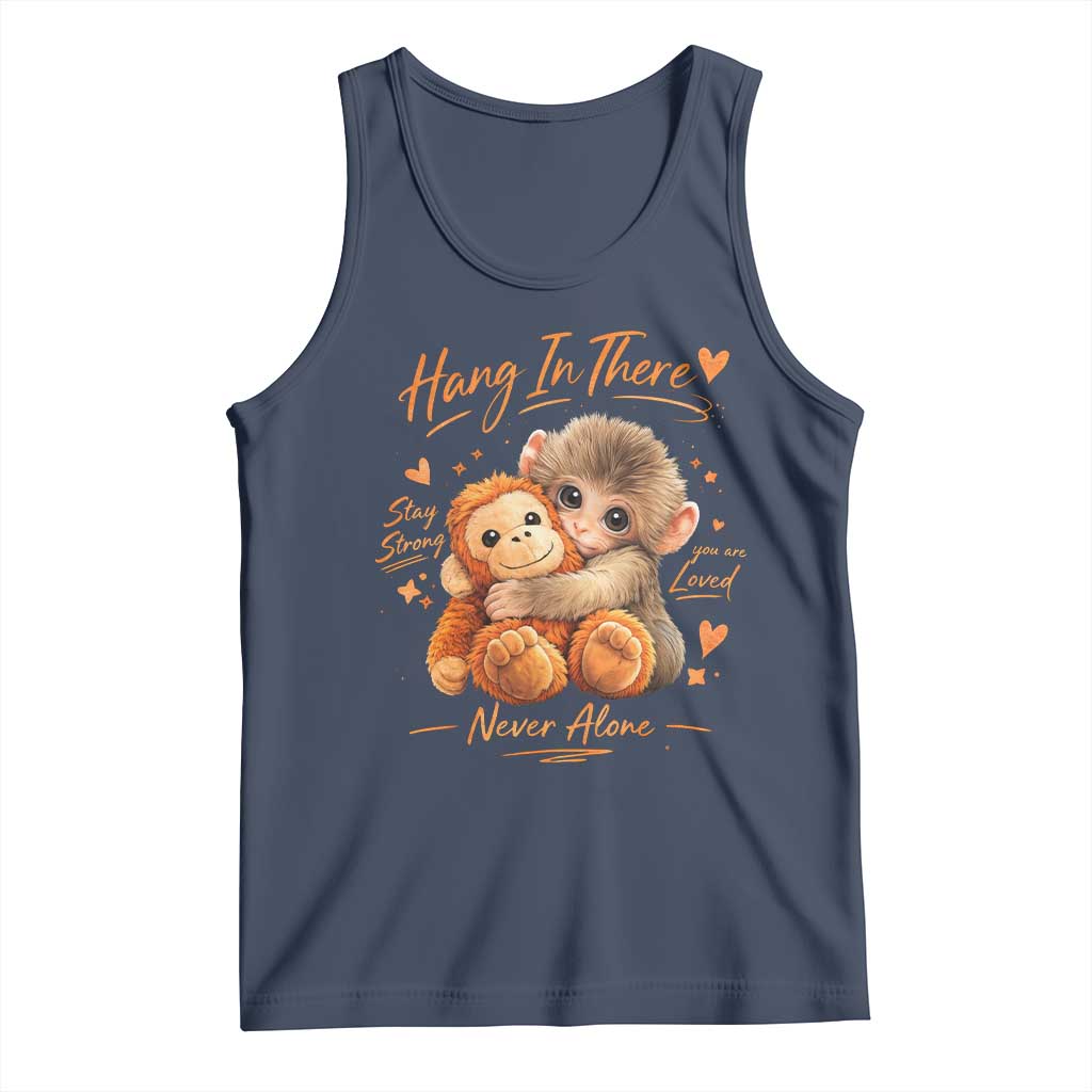 Cute Baby Monkey Punch Tank Top Adorable Emotional Graphic Little Punch TS10 Navy Print Your Wear