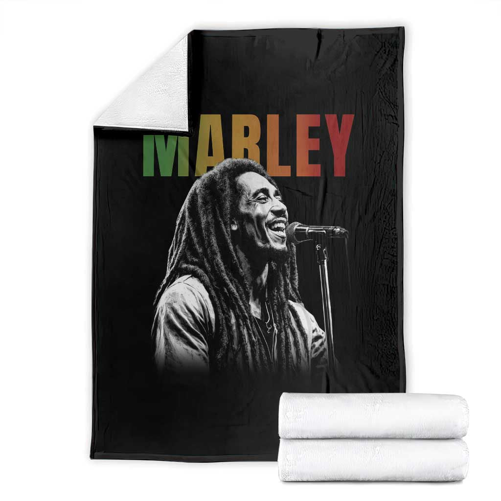 Vintage Marley Throw Blanket Rastaman Jamaica Jamaican Rasta Reggage Music TS10 Black Print Your Wear