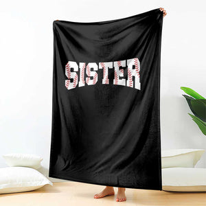 Baseball Sister Throw Blanket Retro Varsity Baseball Season Family TS10 Print Your Wear