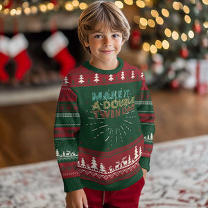 Retro Twin Dad Knit Sweatshirt Make It A Double Funny Fathers Day TS10 Christmas Print Your Wear