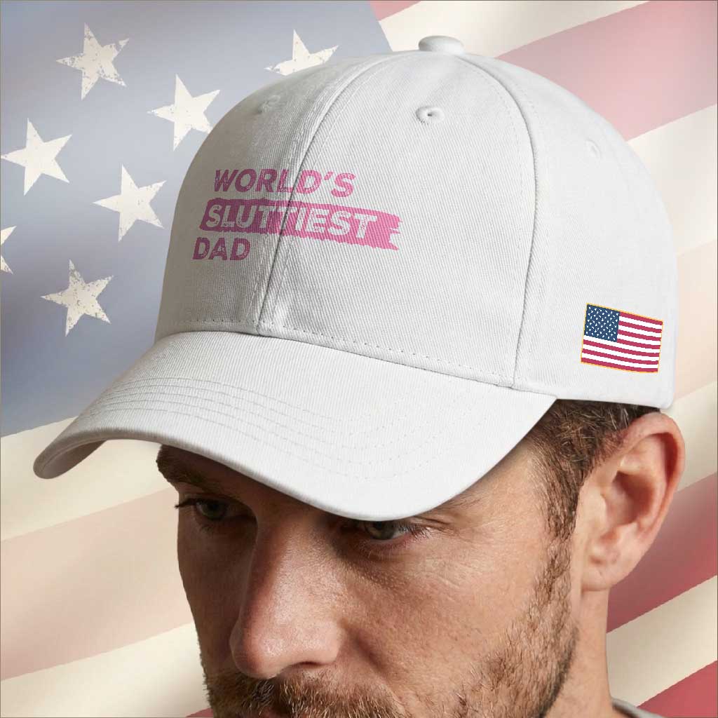 Worlds Sluttiest Dad Baseball Cap Funny Meme Joke TS10 Print Your Wear