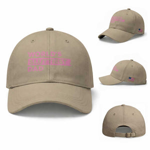 Worlds Sluttiest Dad Baseball Cap Funny Meme Joke TS10 Baseball Cap Universal Fit Khaki Print Your Wear