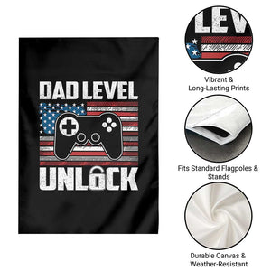 Funny New Dad Garden Flag First Fathers Day Dad Level Unlocked Gaming Gamer TS10 Print Your Wear