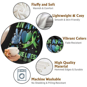 Donate Life Month Throw Blanket In April We Save Lives Organ Donation TS10 Print Your Wear