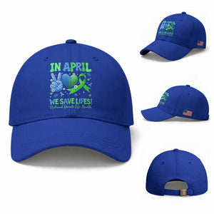 Donate Life Month Baseball Cap In April We Save Lives Organ Donation TS10 Baseball Cap Universal Fit Royal Blue Print Your Wear