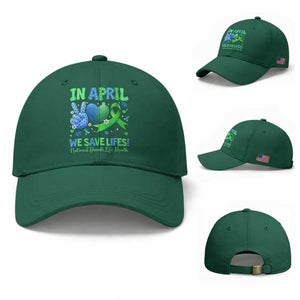 Donate Life Month Baseball Cap In April We Save Lives Organ Donation TS10 Baseball Cap Universal Fit Irish Green Print Your Wear