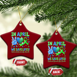 Donate Life Month Ceramic Ornament In April We Save Lives Organ Donation TS10 Print Your Wear