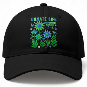 Organ Donation Awareness Baseball Cap Green Ribbon Donate Life Floral TS10 Print Your Wear