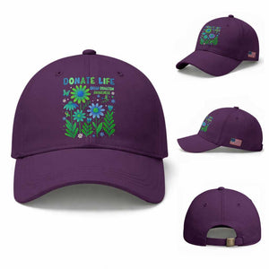 Organ Donation Awareness Baseball Cap Green Ribbon Donate Life Floral TS10 Baseball Cap Universal Fit Purple Print Your Wear