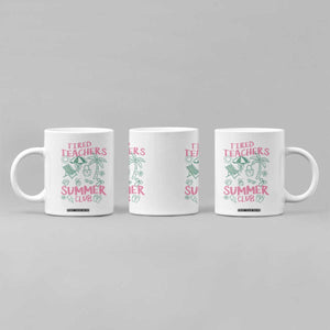 Tired Teachers Summer Club Coffee Mug Funny Retro Teacher Summer Vacation TS10 Print Your Wear