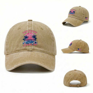 Tired Teachers Summer Club Washed Cotton Baseball Cap Retro Mama Summer Beach Vacation Gift TS10 Washed Cap Universal Fit Khaki Print Your Wear
