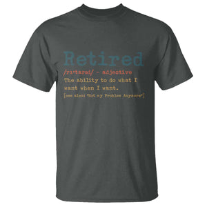 Funny Retirement Party T Shirt Retired Definition Funny Retirement Gag TS10 Dark Heather Print Your Wear