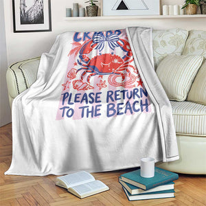 Summer Vacation Throw Blanket If Crabby Return To Beach Retro Graphic TS10 Print Your Wear