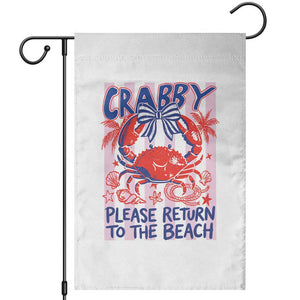 Summer Vacation Garden Flag If Crabby Return To Beach Retro Graphic TS10 White Print Your Wear