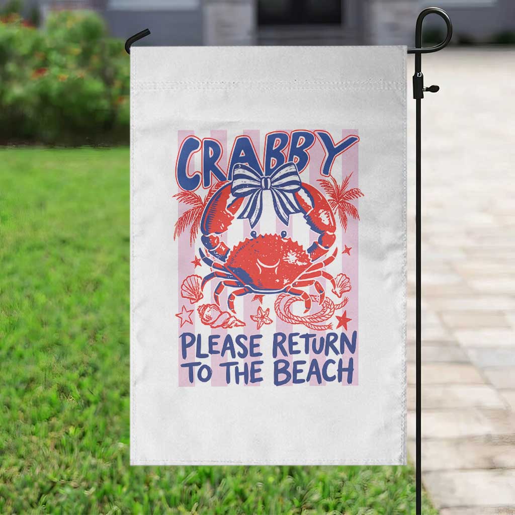 Summer Vacation Garden Flag If Crabby Return To Beach Retro Graphic TS10 Print Your Wear