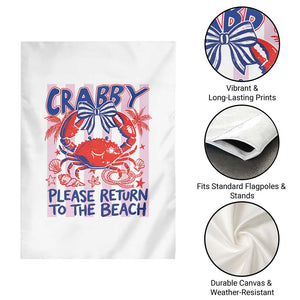 Summer Vacation Garden Flag If Crabby Return To Beach Retro Graphic TS10 Print Your Wear