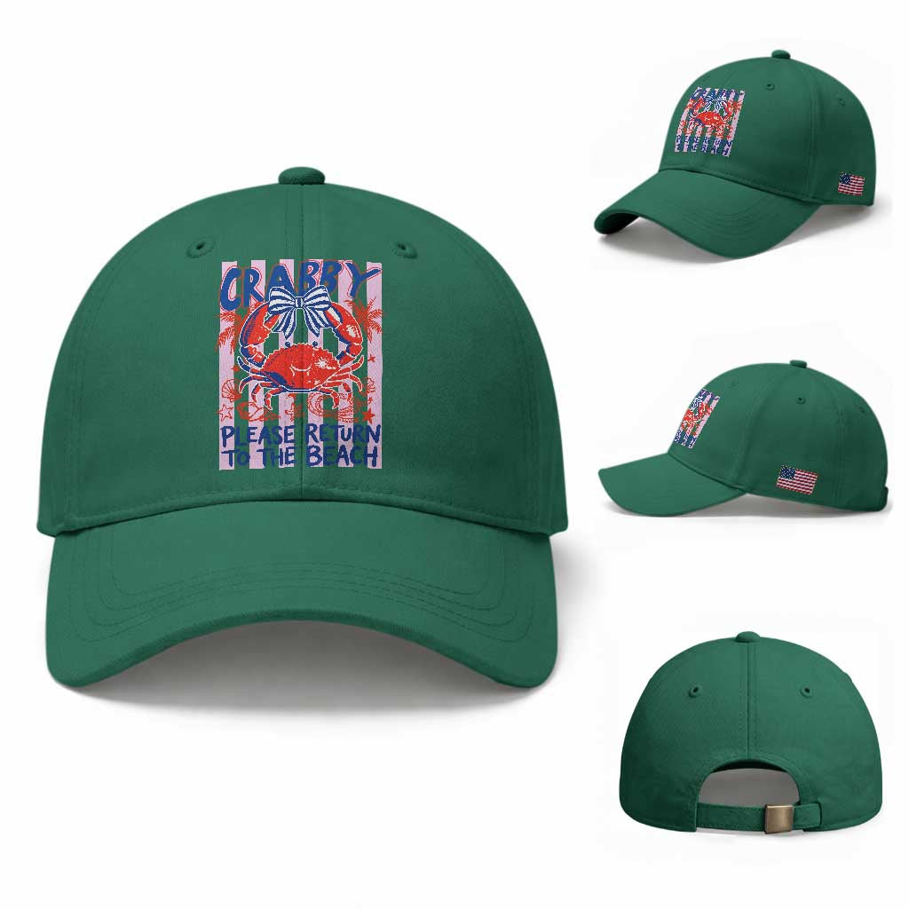 Summer Vacation Baseball Cap If Crabby Return To Beach Retro Graphic TS10 Baseball Cap Universal Fit Irish Green Print Your Wear