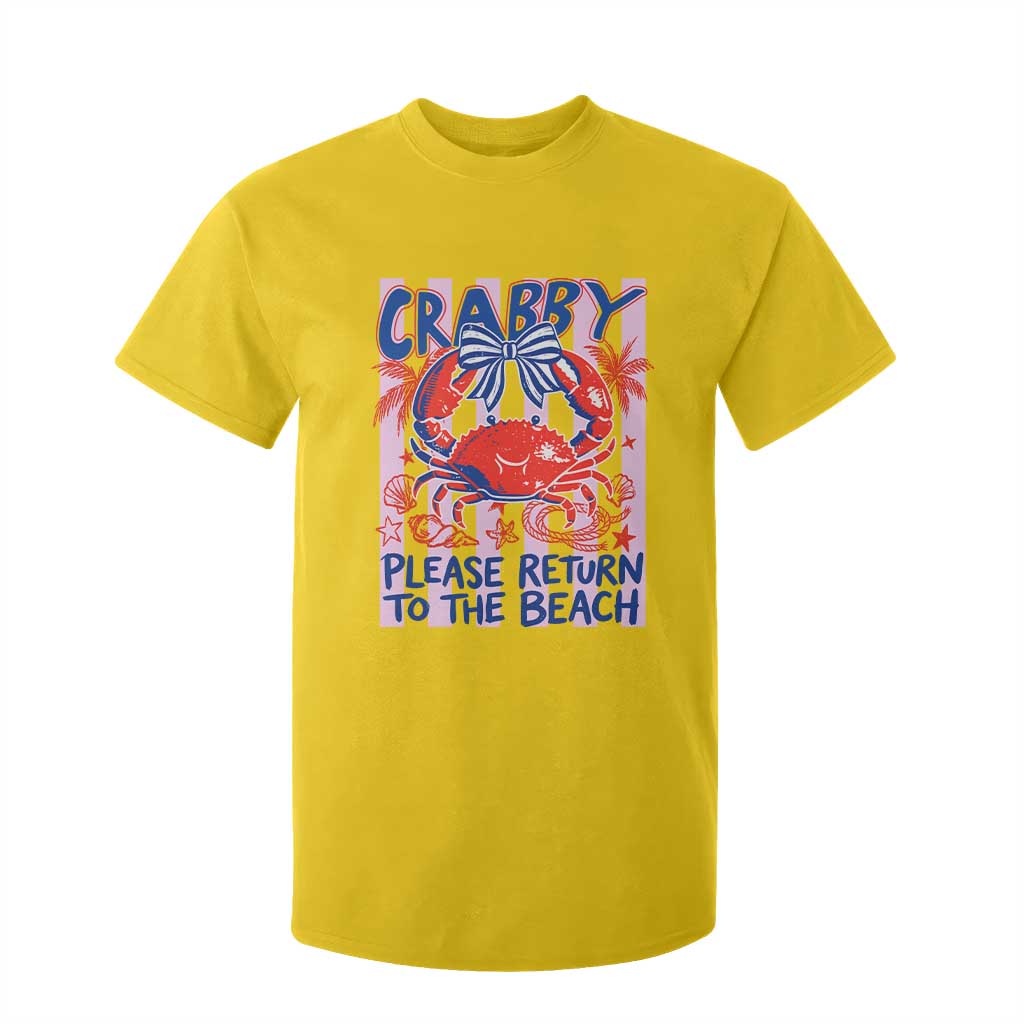 Summer Vacation T Shirt For Kid If Crabby Return To Beach Retro Graphic TS10 Daisy Print Your Wear