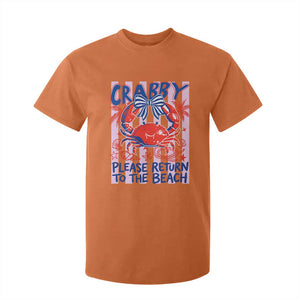 Summer Vacation T Shirt For Kid If Crabby Return To Beach Retro Graphic TS10 Orange Print Your Wear