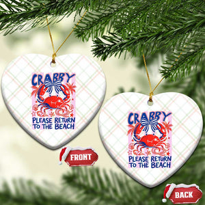 Summer Vacation Ceramic Ornament If Crabby Return To Beach Retro Graphic TS10 Print Your Wear