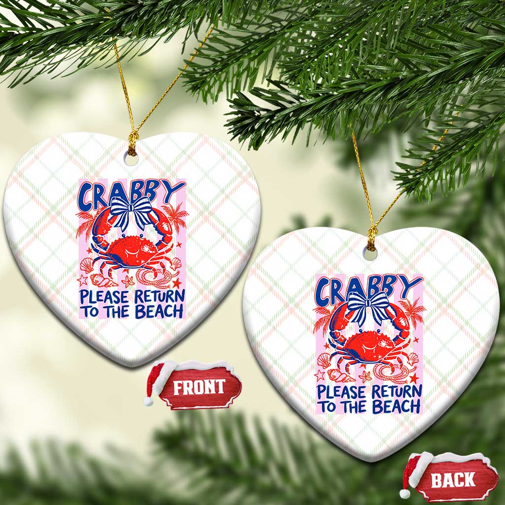 Summer Vacation Ceramic Ornament If Crabby Return To Beach Retro Graphic TS10 Print Your Wear