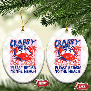 Summer Vacation Ceramic Ornament If Crabby Return To Beach Retro Graphic TS10 Print Your Wear