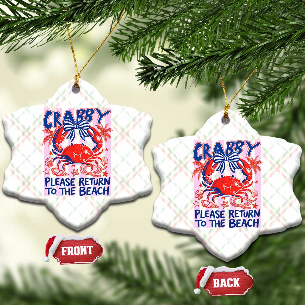 Summer Vacation Ceramic Ornament If Crabby Return To Beach Retro Graphic TS10 Print Your Wear