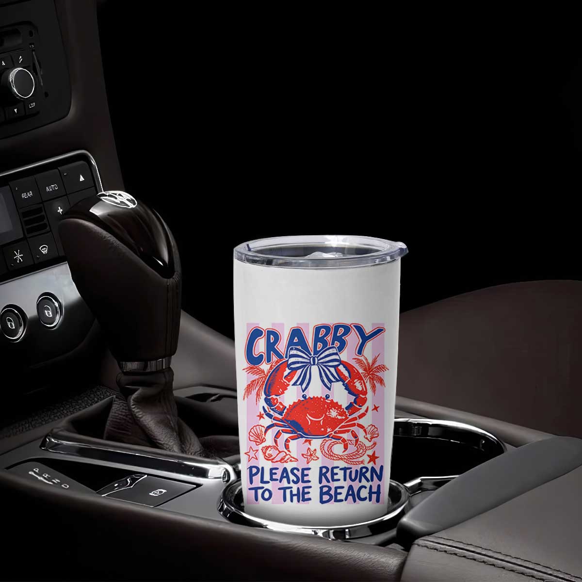 Summer Vacation Tumbler Cup If Crabby Return To Beach Retro Graphic TS10 Print Your Wear