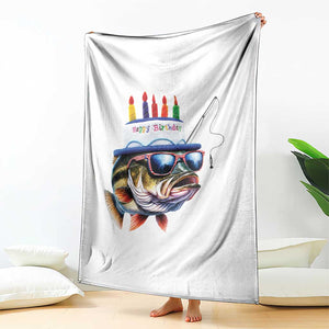 Bass Fishing Birthday Throw Blanket Fish Party Theme TS10 Print Your Wear