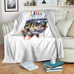 Bass Fishing Birthday Throw Blanket Fish Party Theme TS10 Print Your Wear