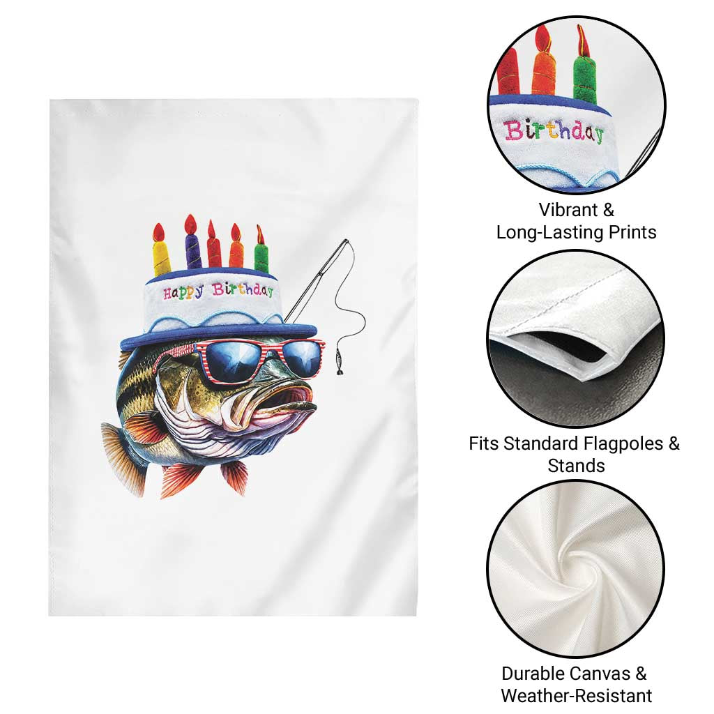 Bass Fishing Birthday Garden Flag Fish Party Theme TS10 Print Your Wear
