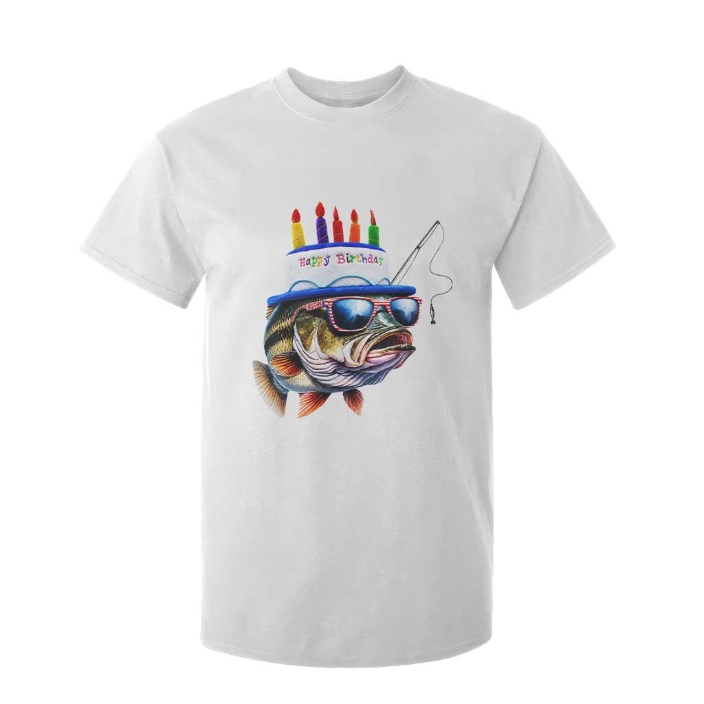 Bass Fishing Birthday T Shirt For Kid Fish Party Theme TS10 White Print Your Wear