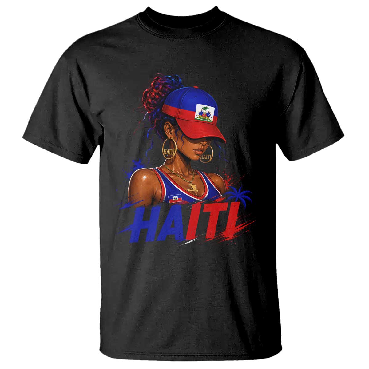 Haitian Princess T Shirt Haiti Flag Haitienne Melanin Black Girls TS10 Black Print Your Wear