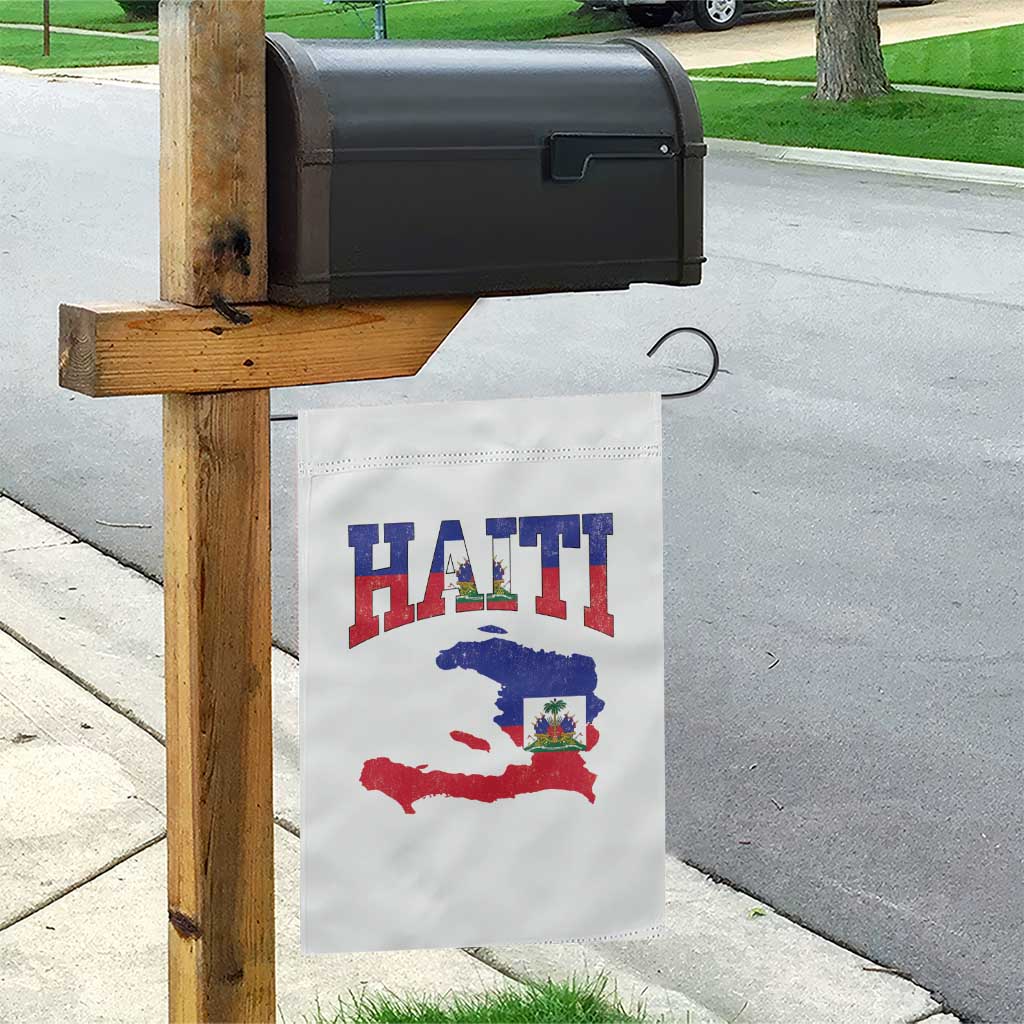 Haiti Pride Garden Flag Retro Vintage Haitian Flag Map Pride Graphic TS10 Print Your Wear