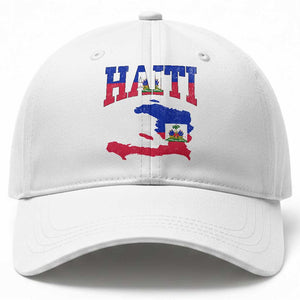 Haiti Pride Baseball Cap Retro Vintage Haitian Flag Map Pride Graphic TS10 Print Your Wear