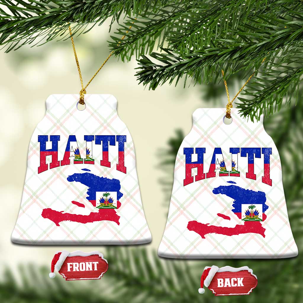 Haiti Pride Ceramic Ornament Retro Vintage Haitian Flag Map Pride Graphic TS10 Print Your Wear