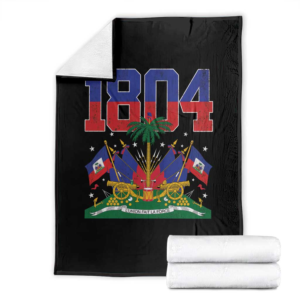 Haitian Revolution 1804 Throw Blanket Haiti Flag Independence Day Haitian Graphic TS10 Black Print Your Wear