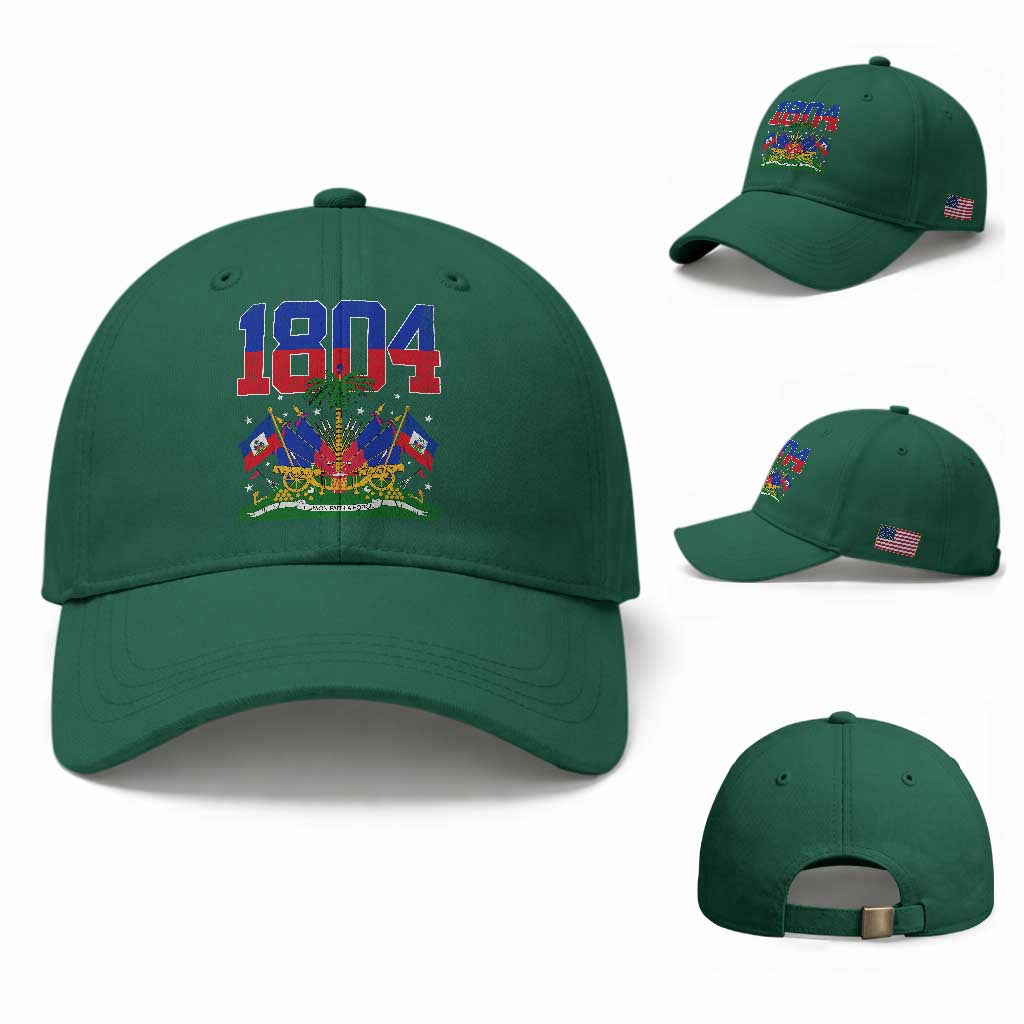 Haitian Revolution 1804 Baseball Cap Haiti Flag Independence Day Haitian Graphic TS10 Baseball Cap Universal Fit Irish Green Print Your Wear