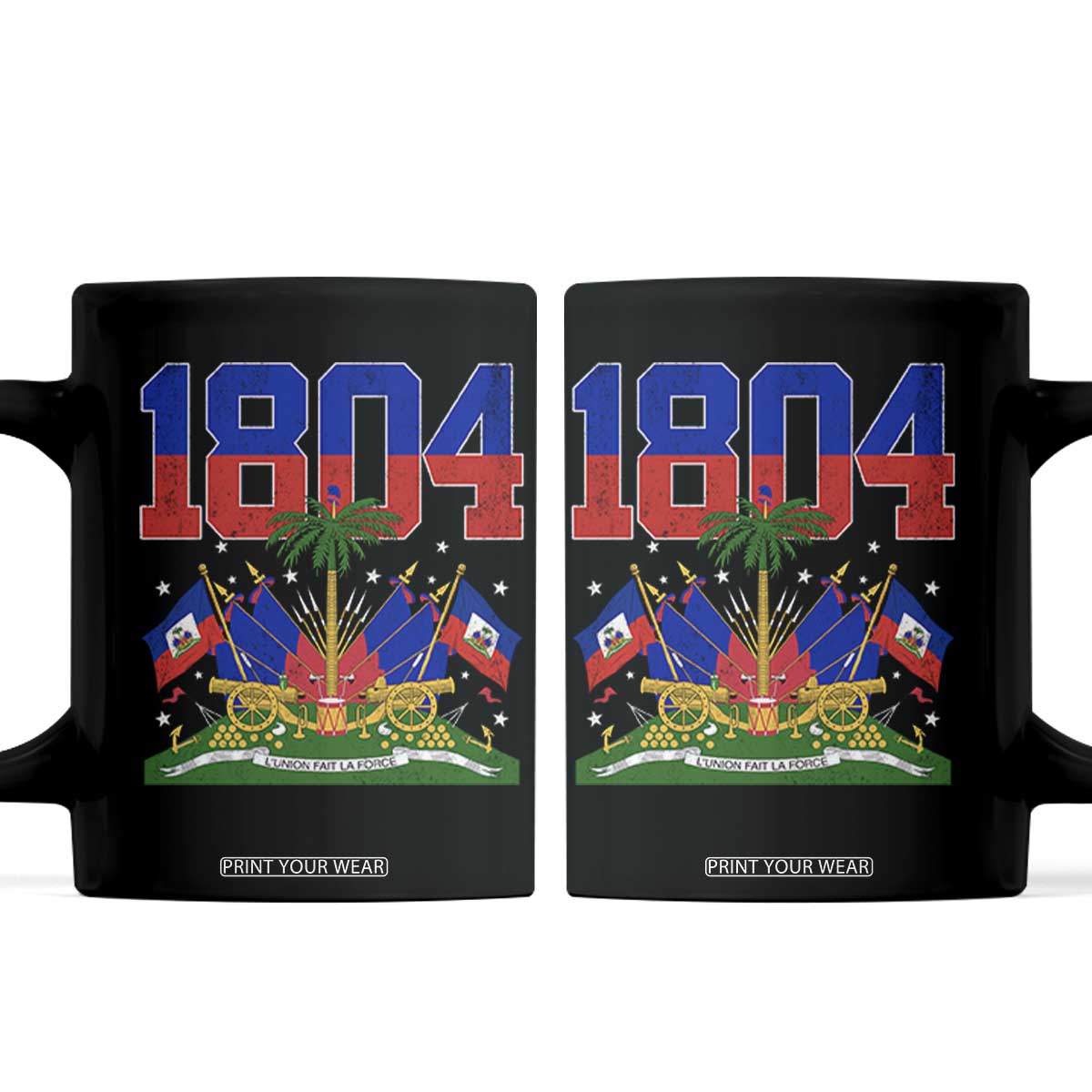 Haitian Revolution 1804 Coffee Mug Haiti Flag Independence Day Haitian Graphic TS10 Black Print Your Wear